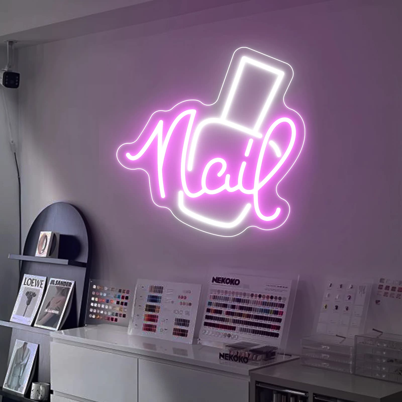 Unghie Insegna al neon Luce al neon a led per negozio di unghie Salone di bellezza Affari Insegna luminosa Decorazione della facciata Luce Decorazione della parete della stanza
