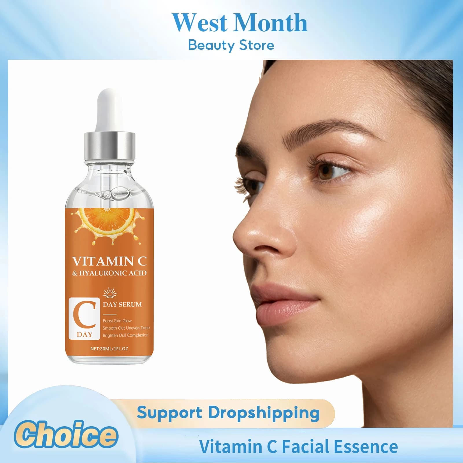 Serum Viso alla Vitamina C Illuminante Ringiovanente Reparator Hydrating Anti-Rughe Levigante