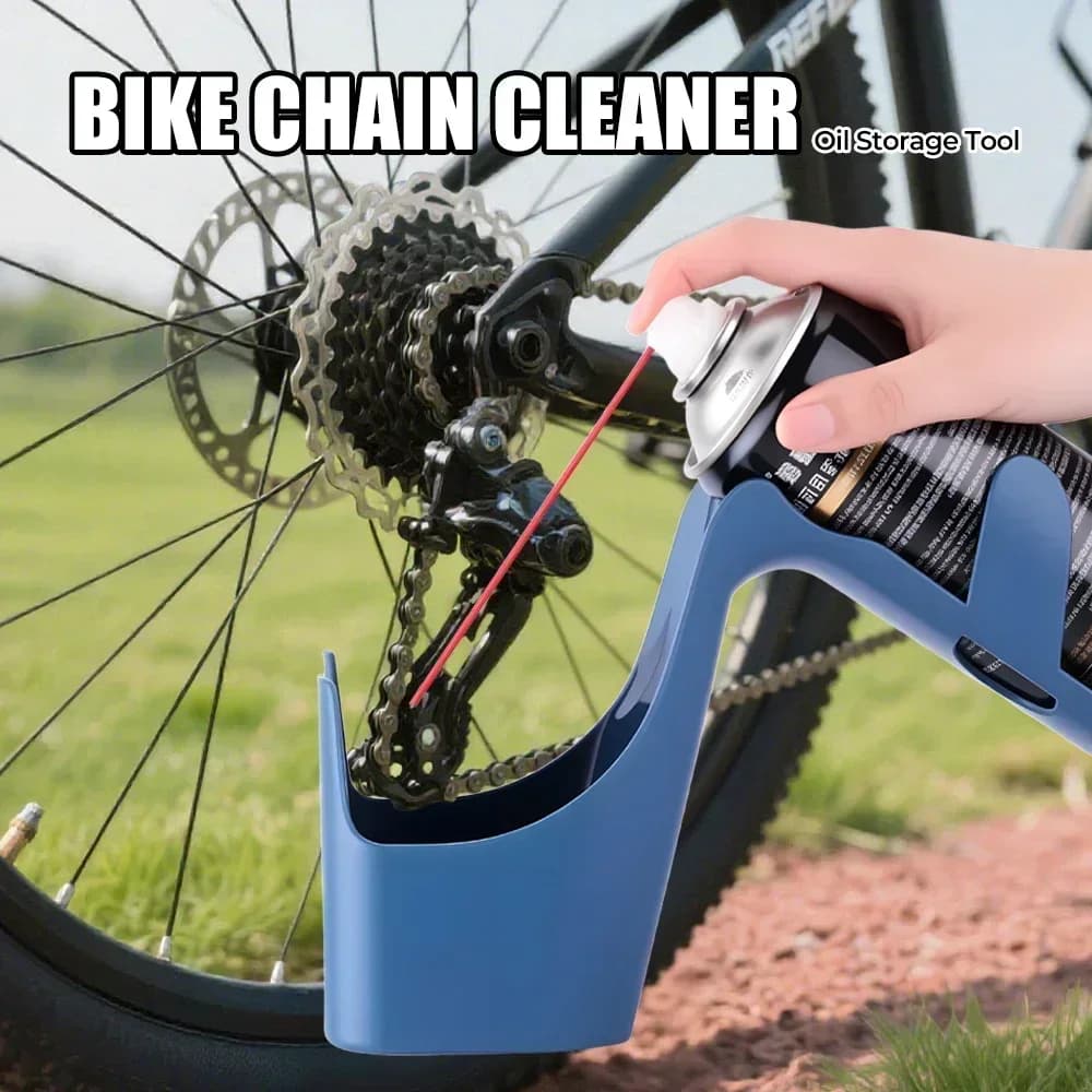 Contenitore Olio Catena Moto, Scatola Anti-Schizzi per Pulizia Catena Bici, Strumento Anti-Schizzi Olio Catena Ampiamente Utilizzato