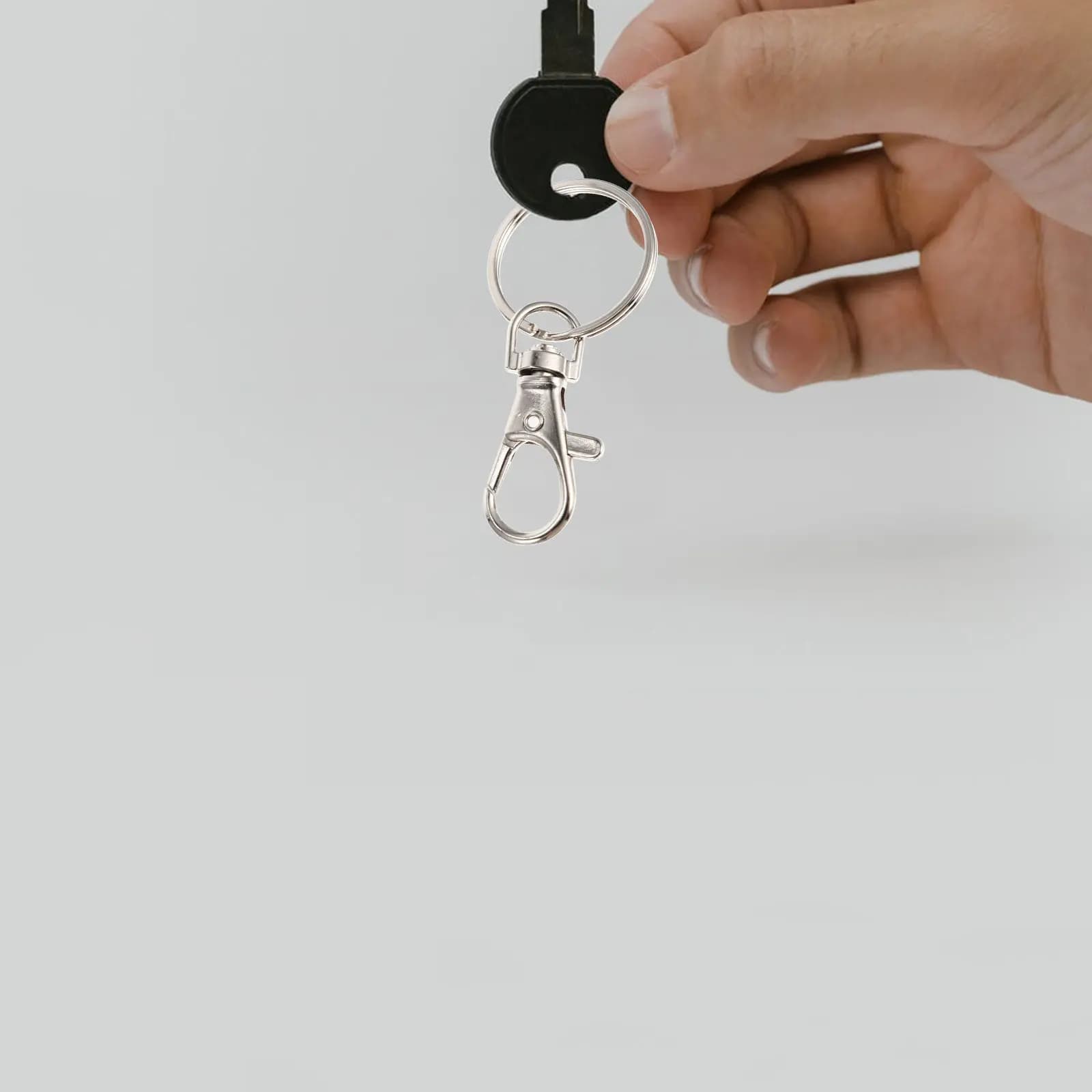 Set di Ganci per Portachiavi in Lega di Zinco, Moschettoni Girevoli Leggeri e Resistenti Antiruggine per Cerniere, Borse, Valigie, Zaini e Cinghie