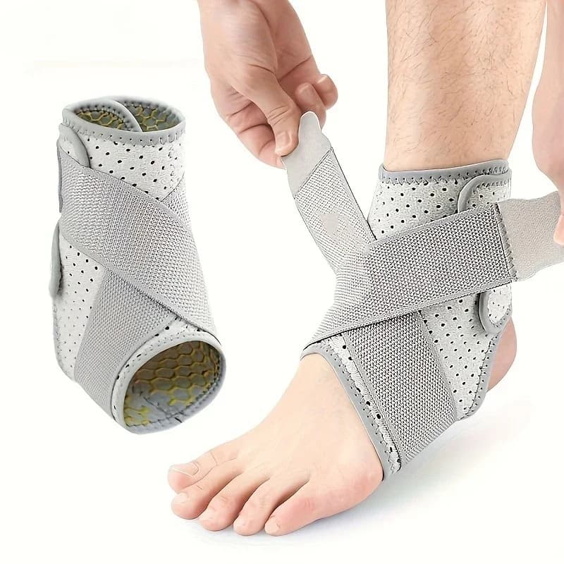 Tutore di supporto per caviglia da 1 pezzo con stabilizzatori laterali per uomo e donna, stabilizzatore per stecca per caviglia