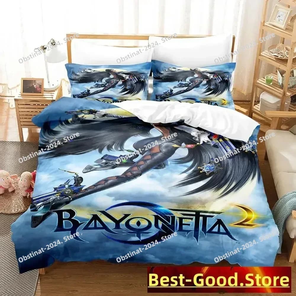 2025 Bayonetta Set biancheria da letto Copripiumino Completo Queen King Size Federa Letto Stampato Set letto Morbido Aldult Camera da letto per bambini Singolo Twin