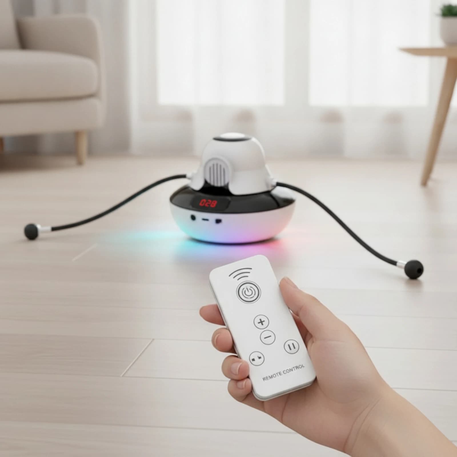 Automatic Rope Skipping Machine Hands-Liberated Jump Rope Machine with Controller Control Fitness Equipment Portable Low Noise