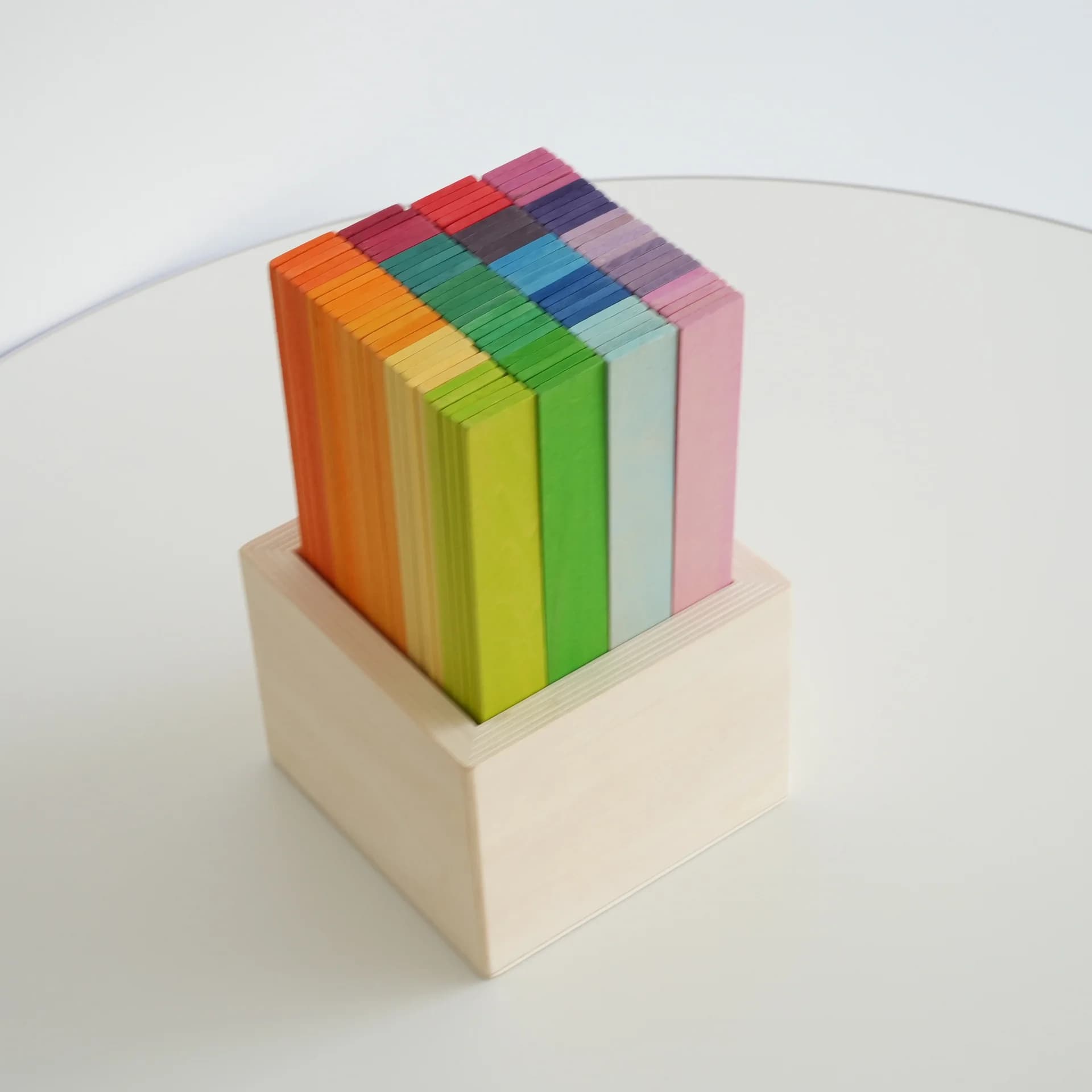 100 Pezzi Blocchi da Costruzione Arcobaleno, Giocattoli Puzzle per Bambini dell'Asilo, Giochi Educativi per la Cognizione dei Colori