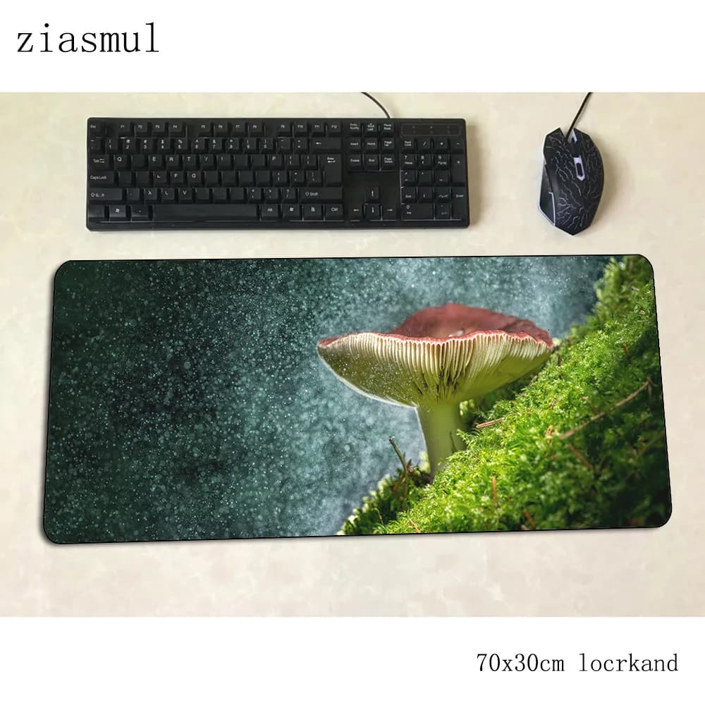 Funghi al neon Tappetino per mouse grande Tappetino per scrivania Kawaii Tappetino per mouse carino 40x900 Anime Gaming Mousepad Company Tappeto Estetico Gamer Girl