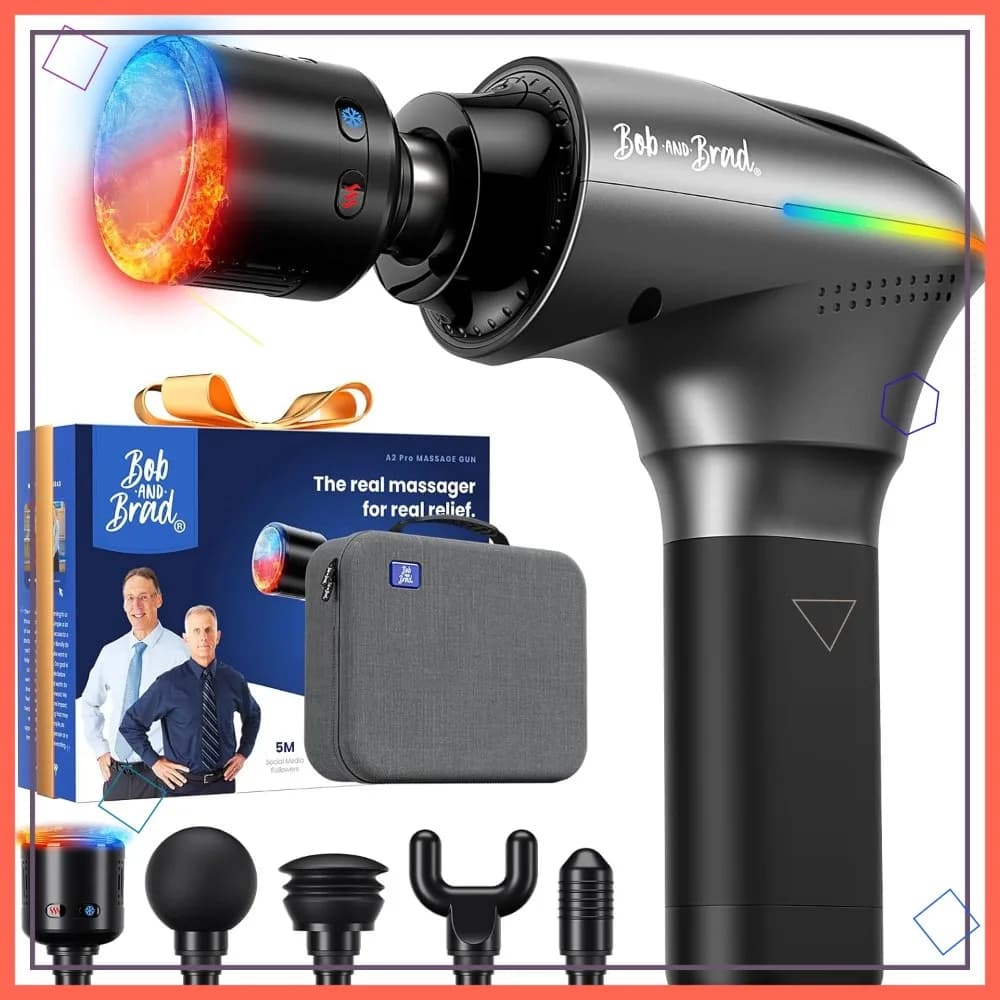 Pistola per Massaggio Profondo con Terapia Caldo/Freddo per Alleviare il Dolore alla Schiena, 4000mAh con Sensore di Forza e Custodia, Compatibile con FSA-HSA