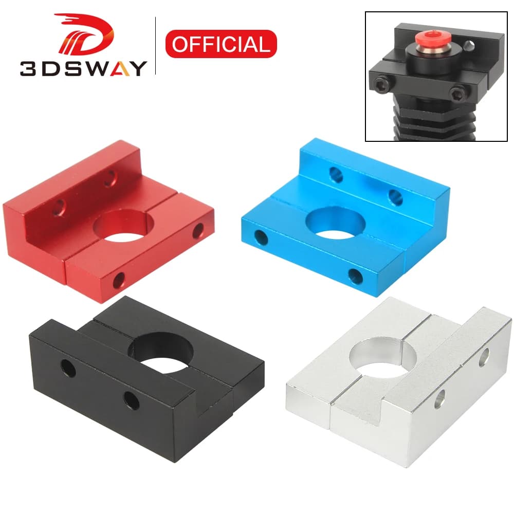 3DSWAY V6 Hotend Fixed Block E3D V6 Volcano BP6 Hot end Extruder Holder Mounting Bracket for 3D Printer Parts Ender3 CR10 Series