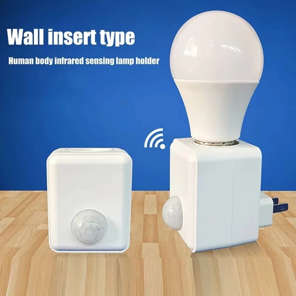 Home E27 Clamp with Screw Cap Human Induction Spine with Motion Sensor Lamp Base with Intelligent Lag