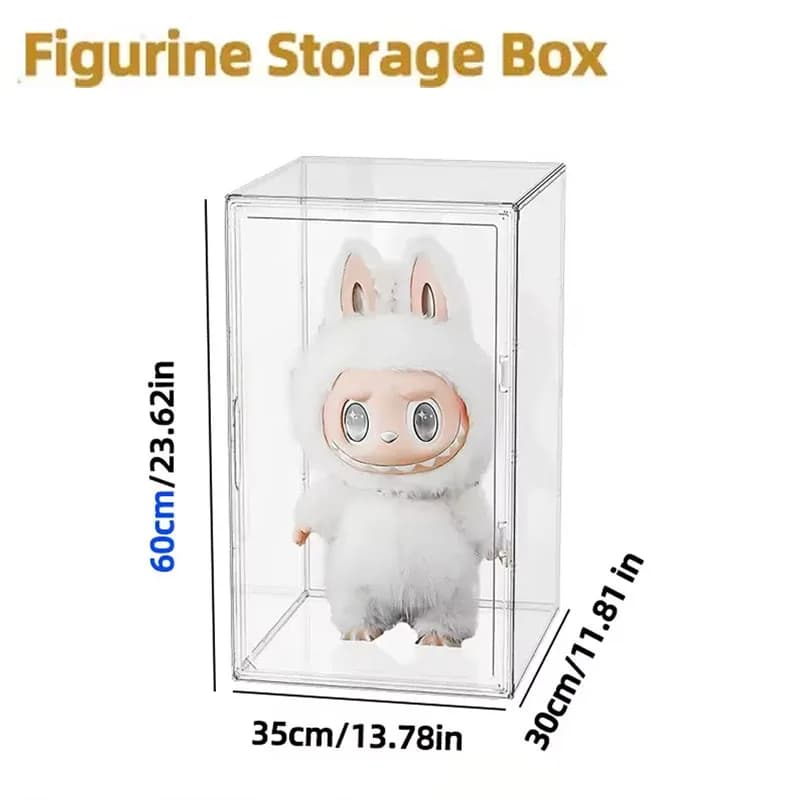 Stackable Large Capacity Storage Box Organizer for Figures Toys Acrylic Box Showcase Clear Blind Box Makeup Organizer for Bag