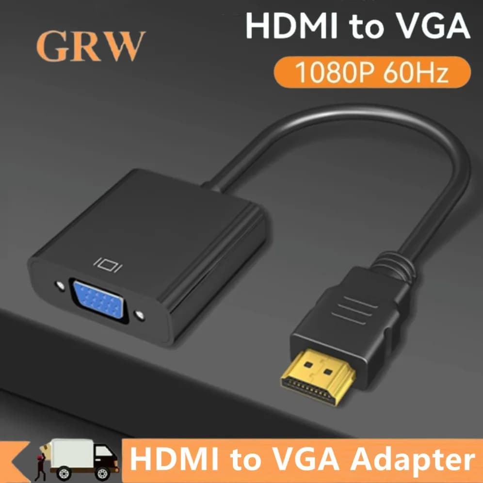 HDMI-VGA 1080P compatible converter cable male VGA female analog digital converter for laptop PC TV projector