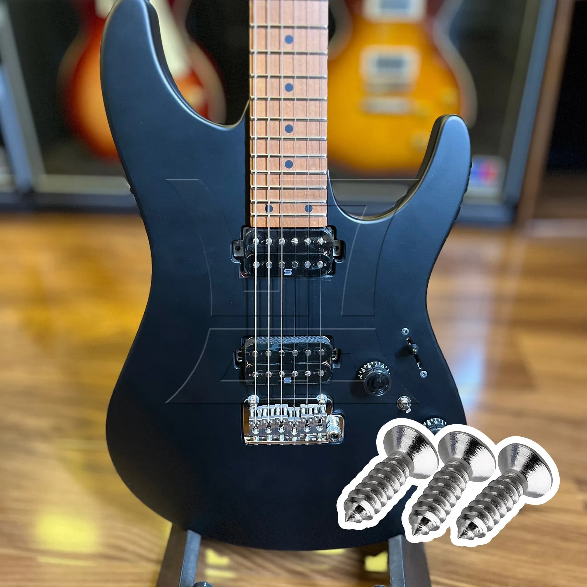 Yibuy 100 pezzi protezioni per plettro per chitarra basso vite di montaggio piastra antigraffio 0,24 "x 0,45"
