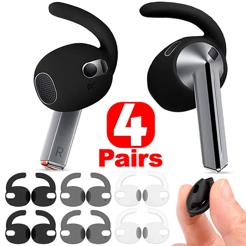 For Samsung Galaxy Buds 3 Soft Silicone Earphones Sports Ear Hooks Anti-slip Comfortable Headset Cover Buds 3