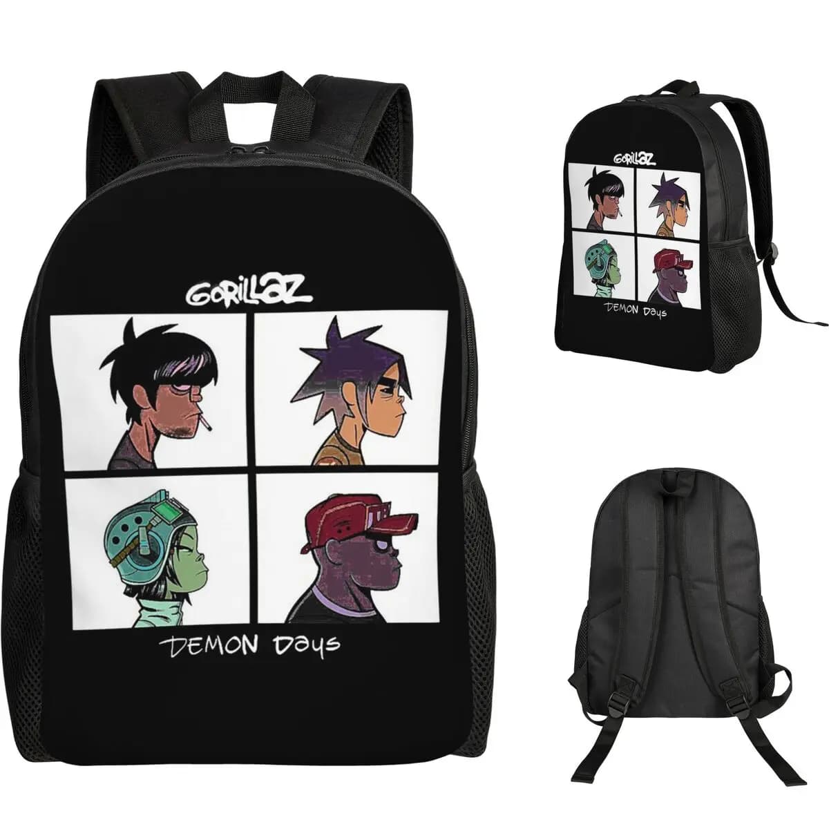 Zaino per studenti della band musicale Gorillaz, borsa per libri, borsa per la scuola, borse a tracolla per laptop