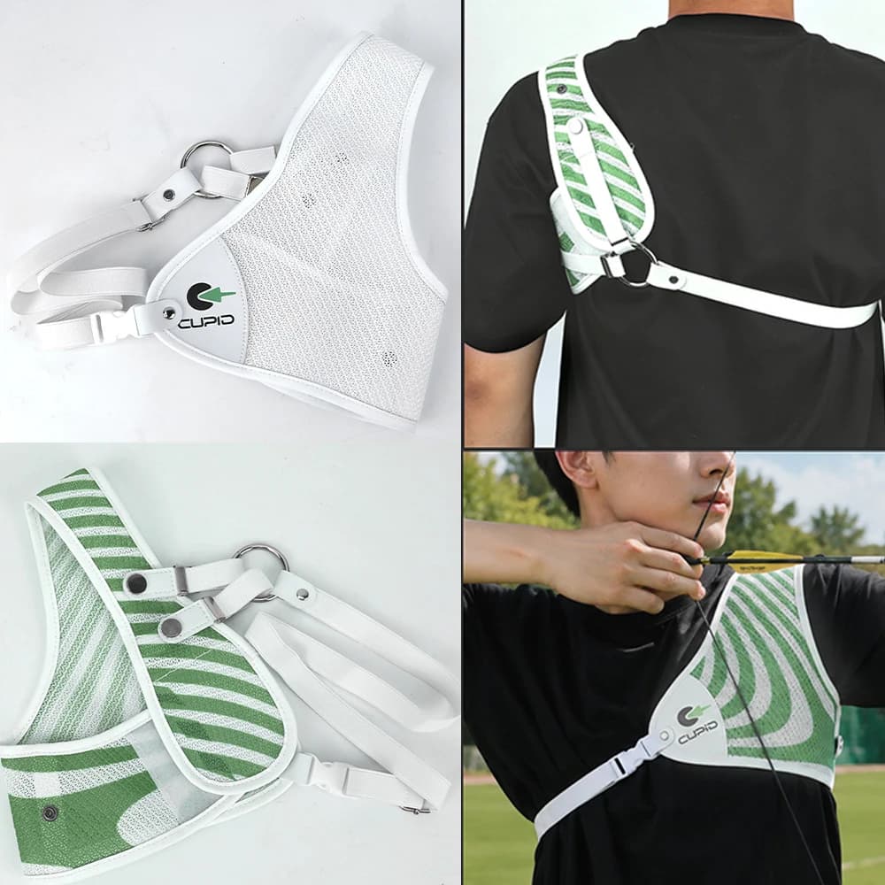 Archery Chest Guard Protector Gear Mesh Left Side Target Adjustable Recurve Bow Hunting Fabric Shooting Accessories