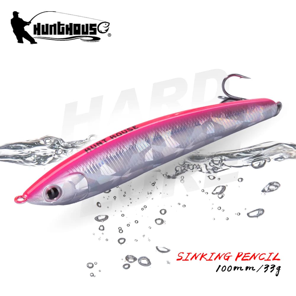 Hunthouse Fishing Flood Stickbait Matita Jig Lure 100mm/33g Smith Super Surger Water Salt Bass Casting Exhaust Dura Fishing Trout
