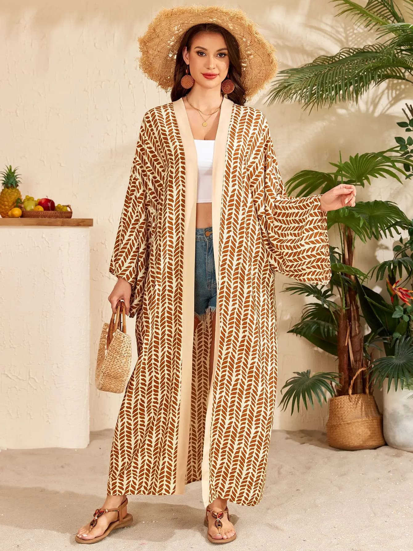 Copricostume Kimono da Donna per l'Estate, Copricostume da Spiaggia, Cardigan Casual e Comodo per Costumi da Bagno