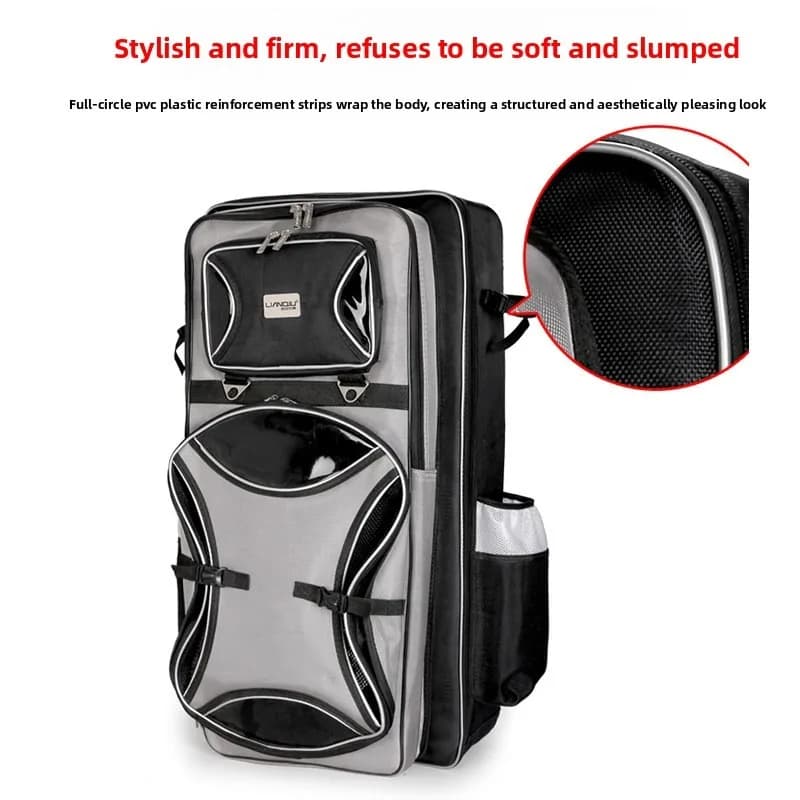 Borsa per canne da pesca e attrezzatura resistente, zaino impermeabile in PVC con sedile, borsa da petto pieghevole, borsa porta attrezzi con design senza nodi