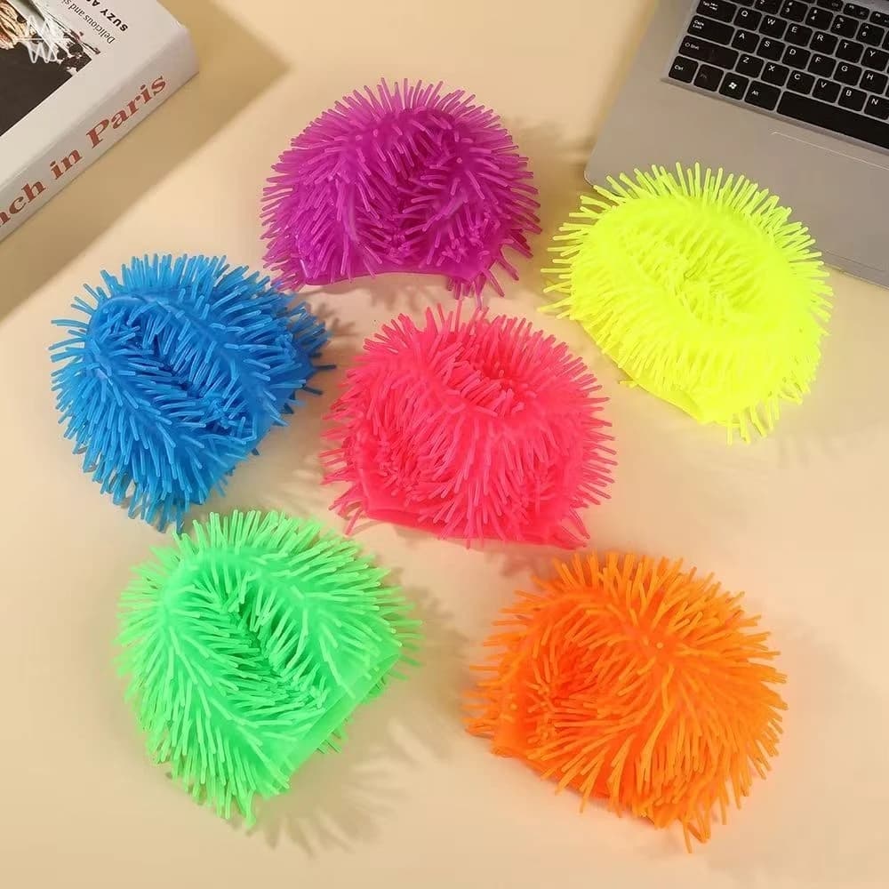 Neon Spiky Hair Funny Silicone Swim Cap Waterproof For Pool Party Cosplay Swimming Accessories