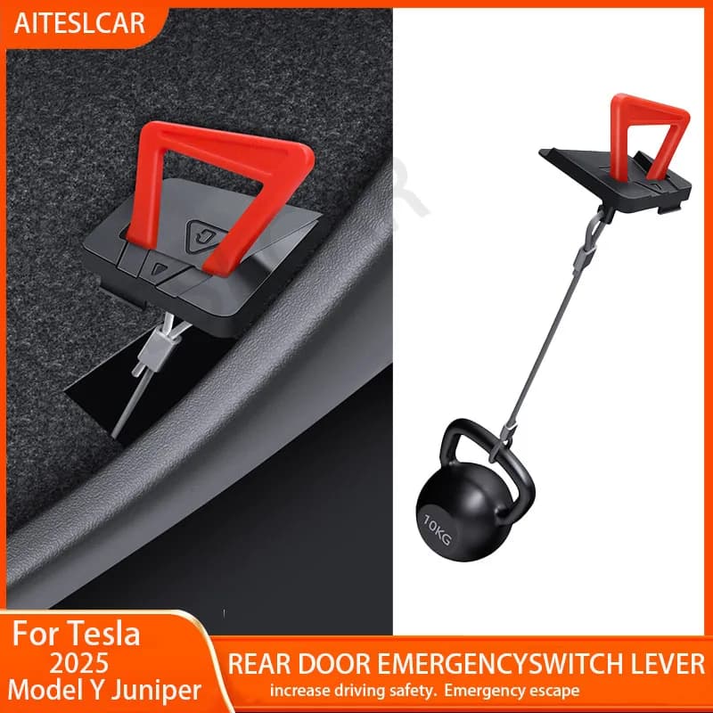 Rear Door Emergency Safety Cord for Tesla New Model Y 2025 Emergency Handle Strip Accessories for Giniper Launch