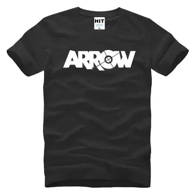 Hot Sale 100& Cotton New Green Arrow Black Short Sleeve Men T Shirt Size S-3Xl Summer Style Tee Shirt