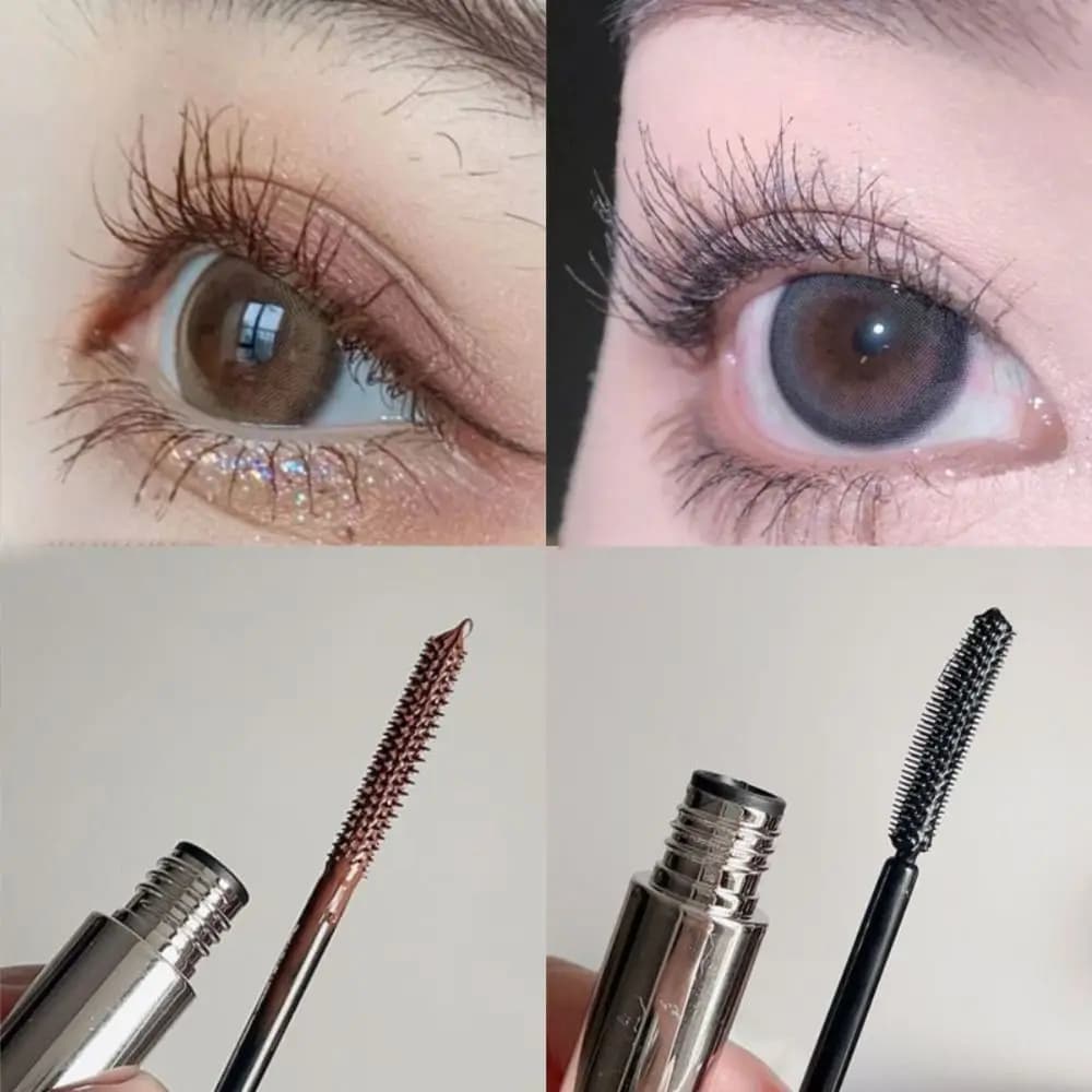 Colorful Colored Mascara Waterproof Small Silver Tube Liquid Lash Mascara Extended Effect Curly Volume Length Mascara