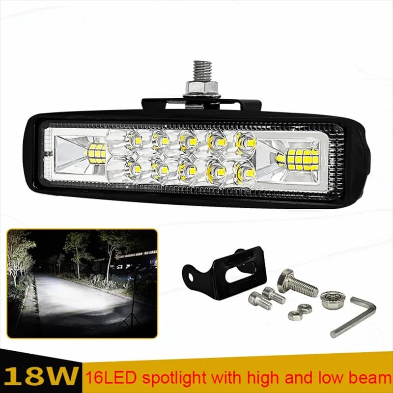 1PC 12V - 60V Luci aggiuntive per moto Fascio alto e basso Ebike Faro modificato Moto Anteriore Luce a LED Accessori Parti