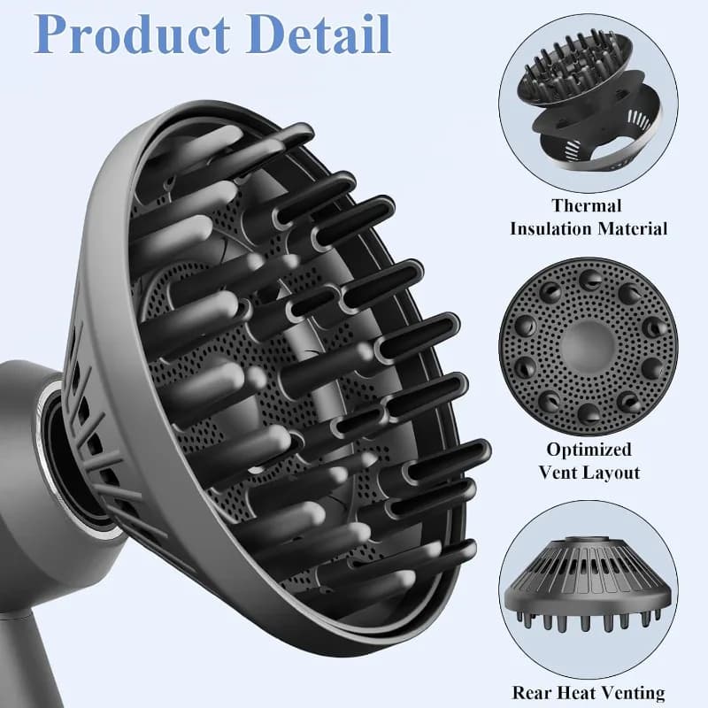 Diffusore da 6 Pollici per Asciugacapelli Dyson, Diffusore Grande per Arricciare i Capelli Compatibile con l'Asciugacapelli Supersonic