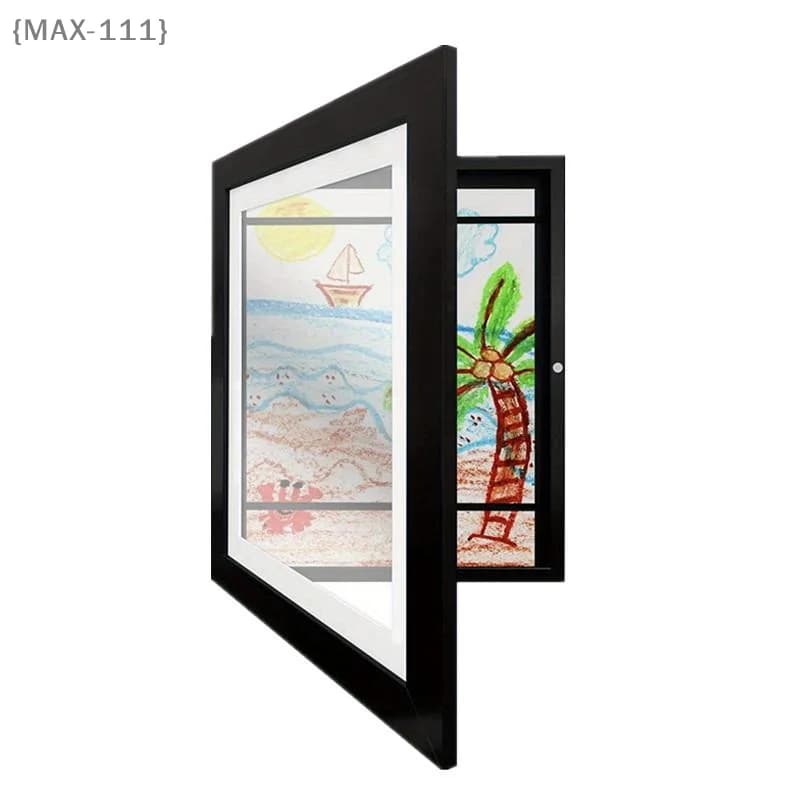 【F2-MAX111】Cornice Magnetica A4 con Apertura Frontale per Bambini - Espositore per Poster e Foto Intercambiabili per Disegni, Pitture e Immagini per la Casa