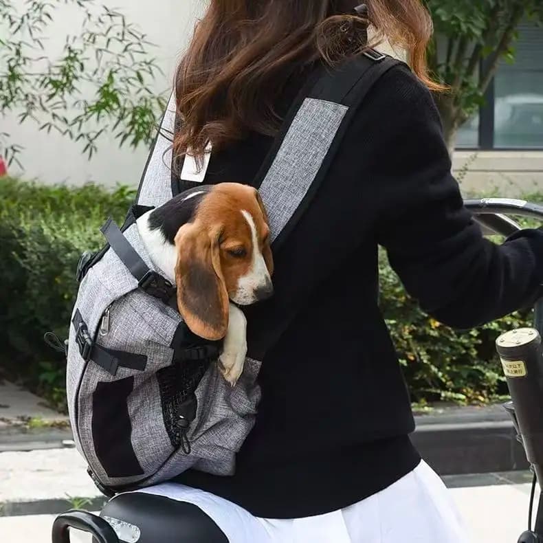 Breathable Mesh Dog Carrier Backpack for Cycling Hiking Outdoor Ventilated Strong Travel Backpack for Pets