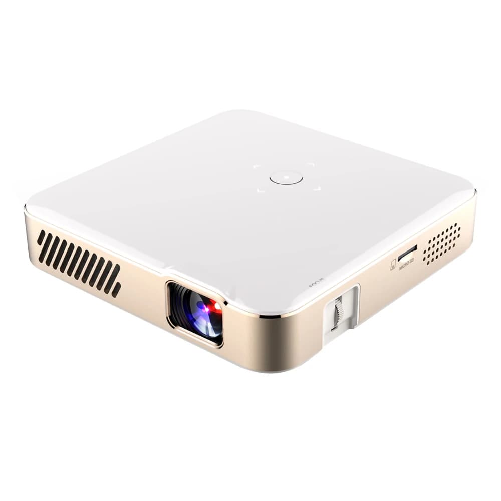 Proiettore DLP Mini Yinzam P60 200 Lumen Supporto Video 1080p Proiettore Tascabile Batteria 2800mAh Controllo Touch Altoparlante 3D per Riunioni