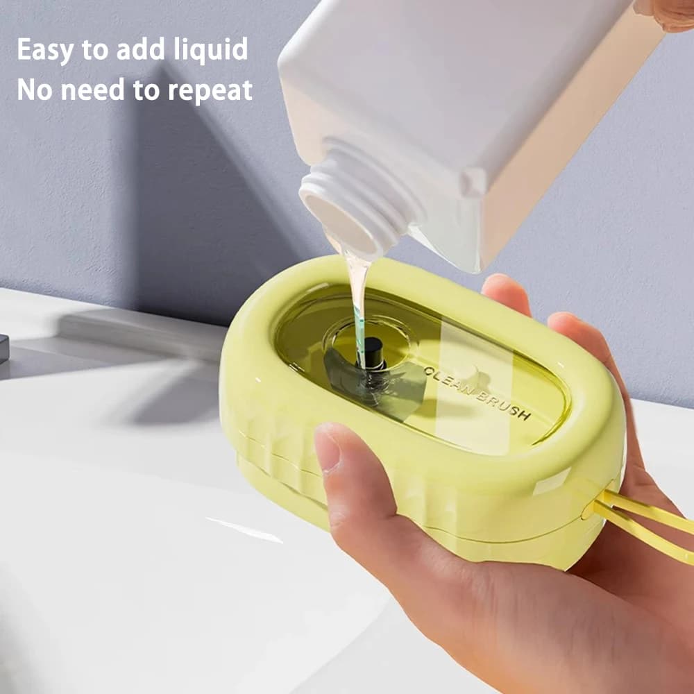 Portable Hand‑Held Laundry Roller Brush Soft Foam Bristle Clothes Scrubber Multi‑Purpose Household Garment Cleaning Washing Tool