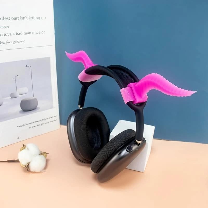 Cosplays 3D Cow Horns Ear Universal for Gaming Headsets Headsets Decoration