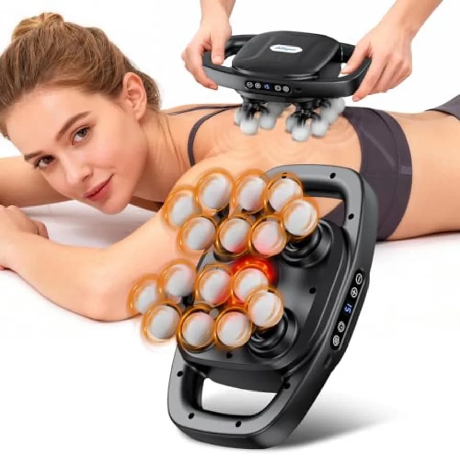 Deep Tissue Massager Gun for Back Shoulder and Neck Pain Relief Powerful Shoulders Back Massager Legs Foot Massager and Full Bo