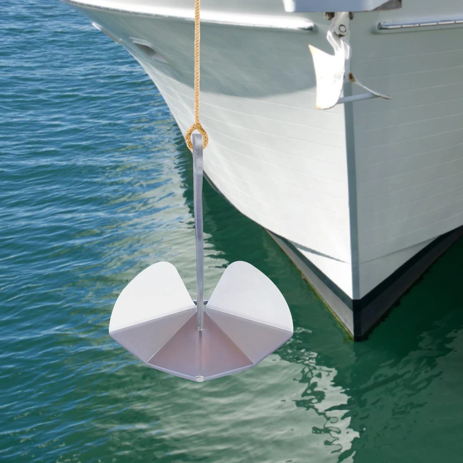 Ancora in Acciaio Zincato, Ancora Delta da 21 libbre per Barche, Resistente, Geometria Autoallineante per Facile Installazione e Presa Superiore
