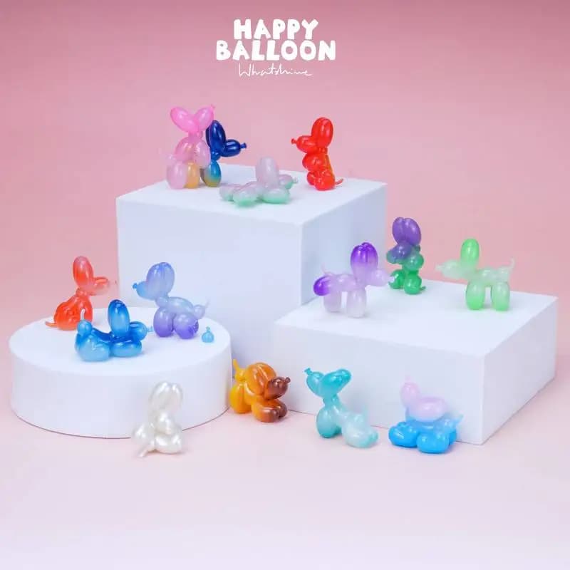 Genuine Moedouble Happy Balloon Dog V2 Blind Box Mini Bean Cute Collectible Figure Surprise Caja Kawaii Toys Birthday Gifts