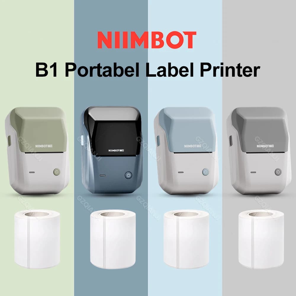 Niimbot B1 Label Mini Thermal Self-adhesive Printer BT Portable Labeller For Mobile Sticker Pocket Color Maker Printing Cheaper