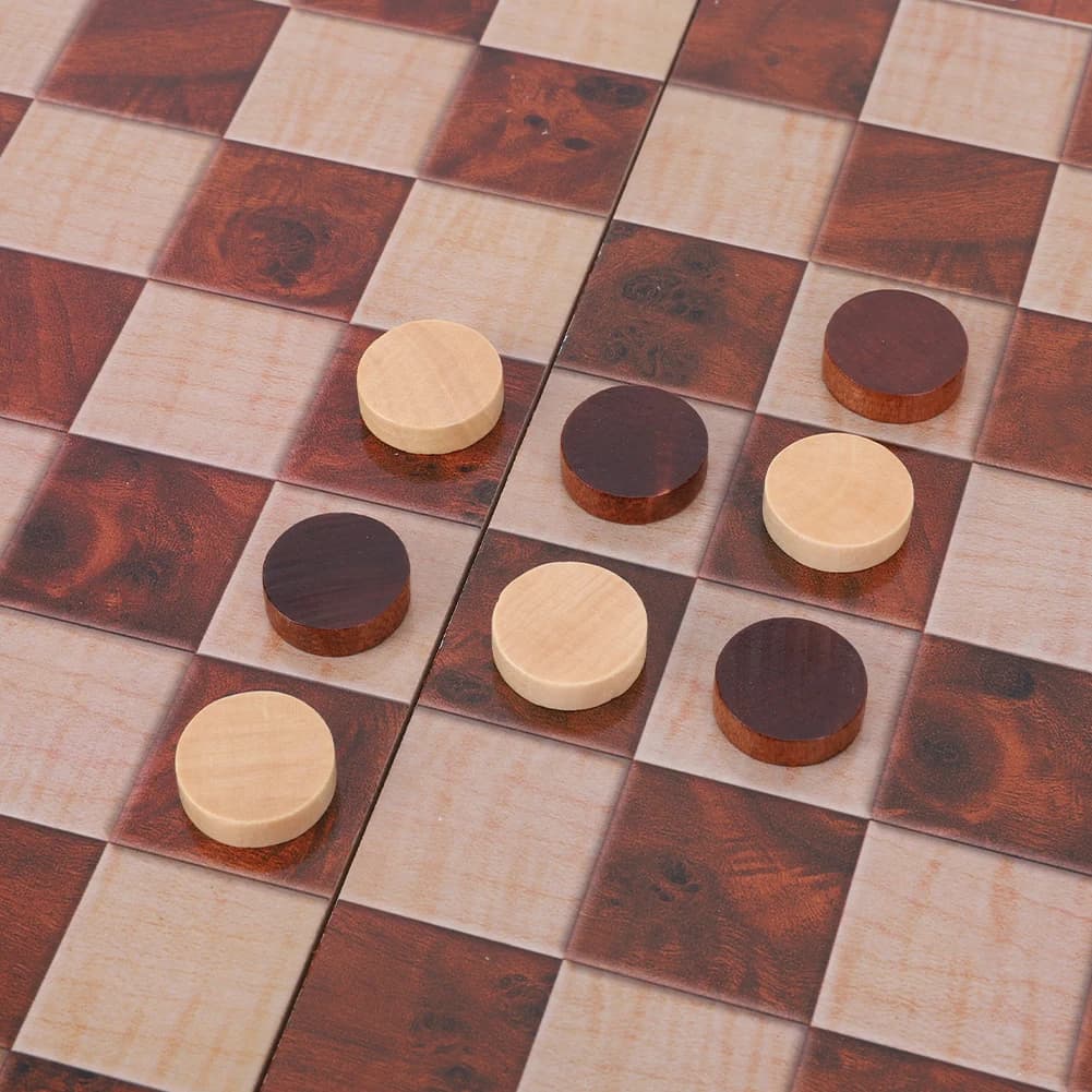 Scacchiera 3 in 1 29x29cm: Scacchi, Dama e Backgammon, Sviluppa il Pensiero Strategico, Pieghevole, Non Tossico, Ideale per Bambini e Adulti