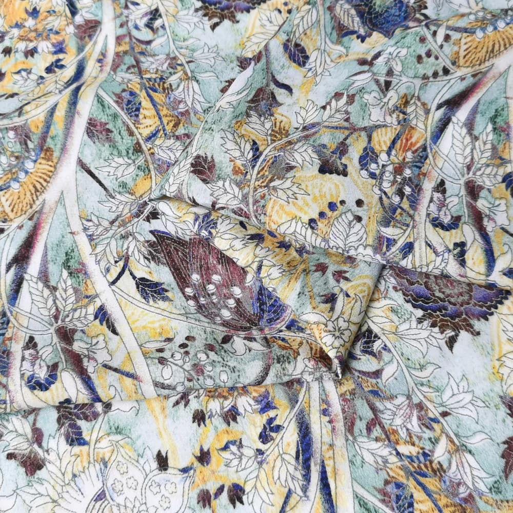 50 cm * 140 cm Vintage 100% Viscose Fabric For Sewing FAI FOR YOU Summer Dress Rayon Patchwork Fabric Soft