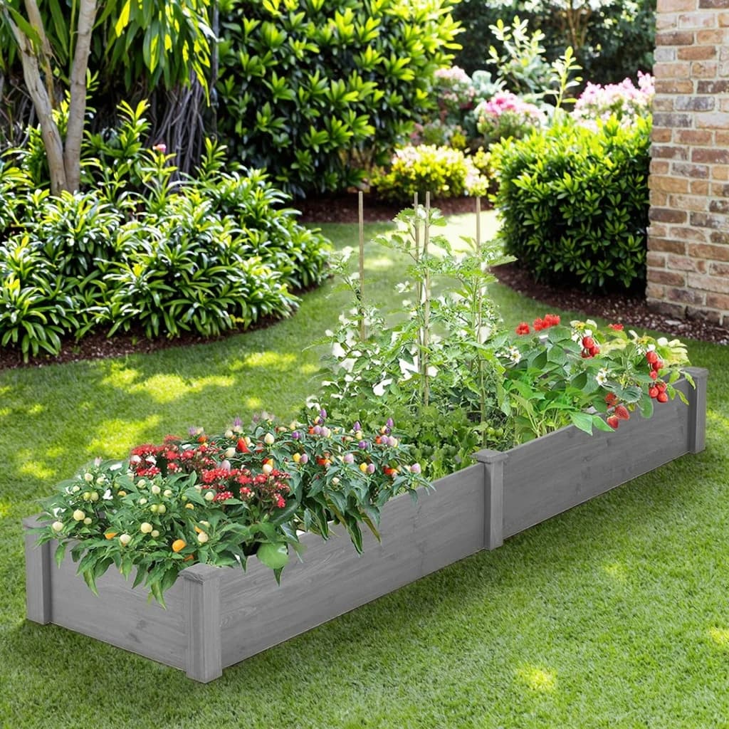 Aiuola rialzata da giardino 96x28x10 pollici. Robusto e durevole, adatto per la coltivazione di fiori, piante verdi e piante in vaso.