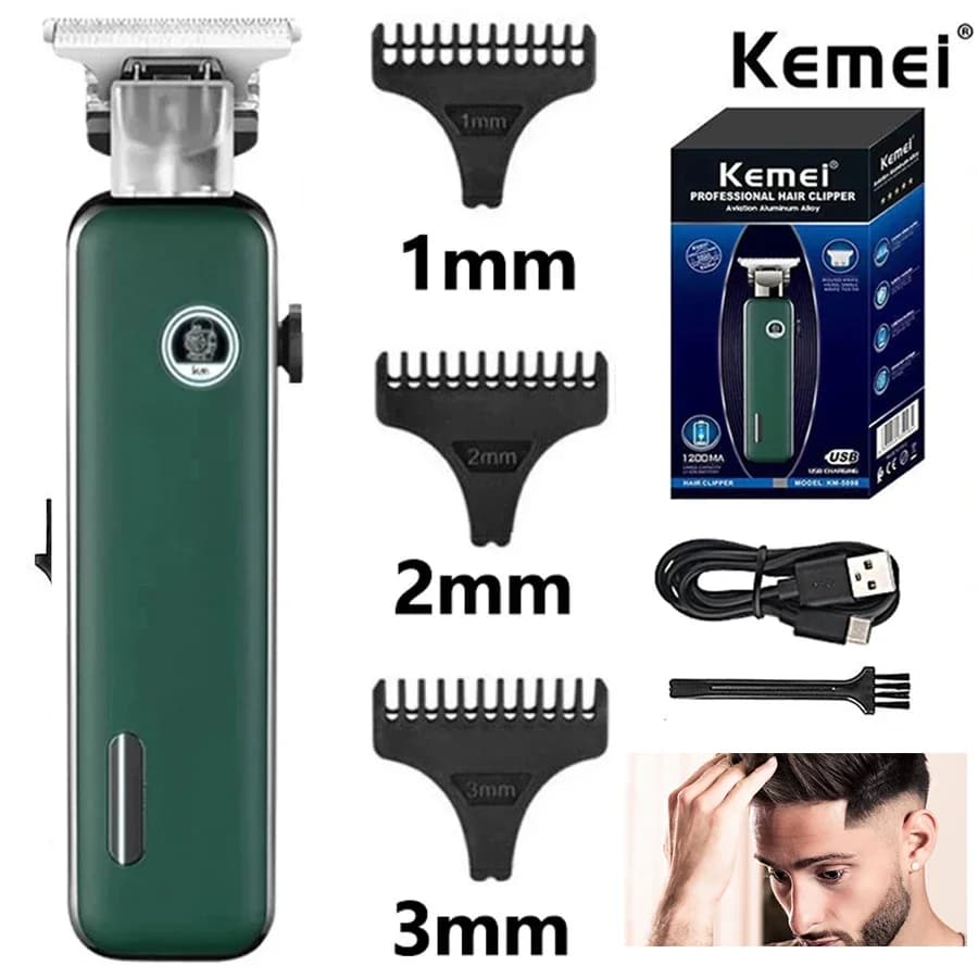 Kemei Electric Hair Cutting Machine Luminous High-power Silent Hair Clipper Man Shaver Trimmer For Men KM-5098