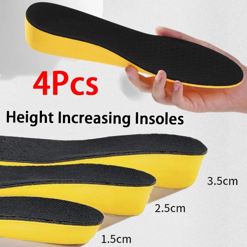 2Pz/4Pz New Comfortable Solette Ammortizers with Increased Height 1.5-3,5cm, Breathable Solettes for Men and Women, Sports Solette