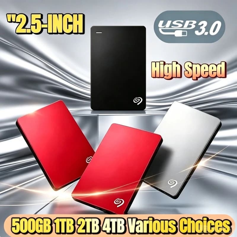 OEM per Seagate Hard Drive, Disco Rigido Esterno Portatile, Backup Plus Slim USB 3.0, DASKA HDD 2.5 Pollici, Archiviazione Dati Esterna Portatile