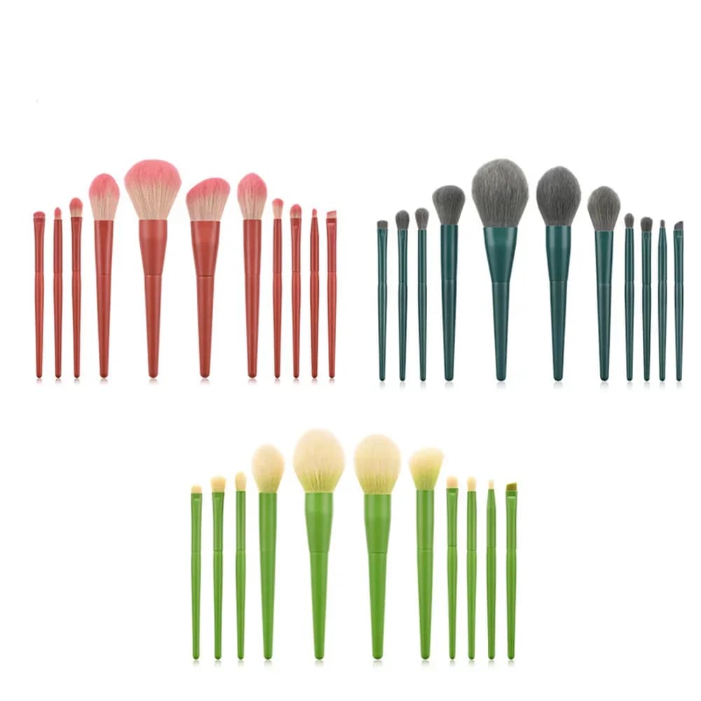 11 professional makeup brushes, foundation powder, umbrella, makeup brush set, synthetic cosmetic hair brushes