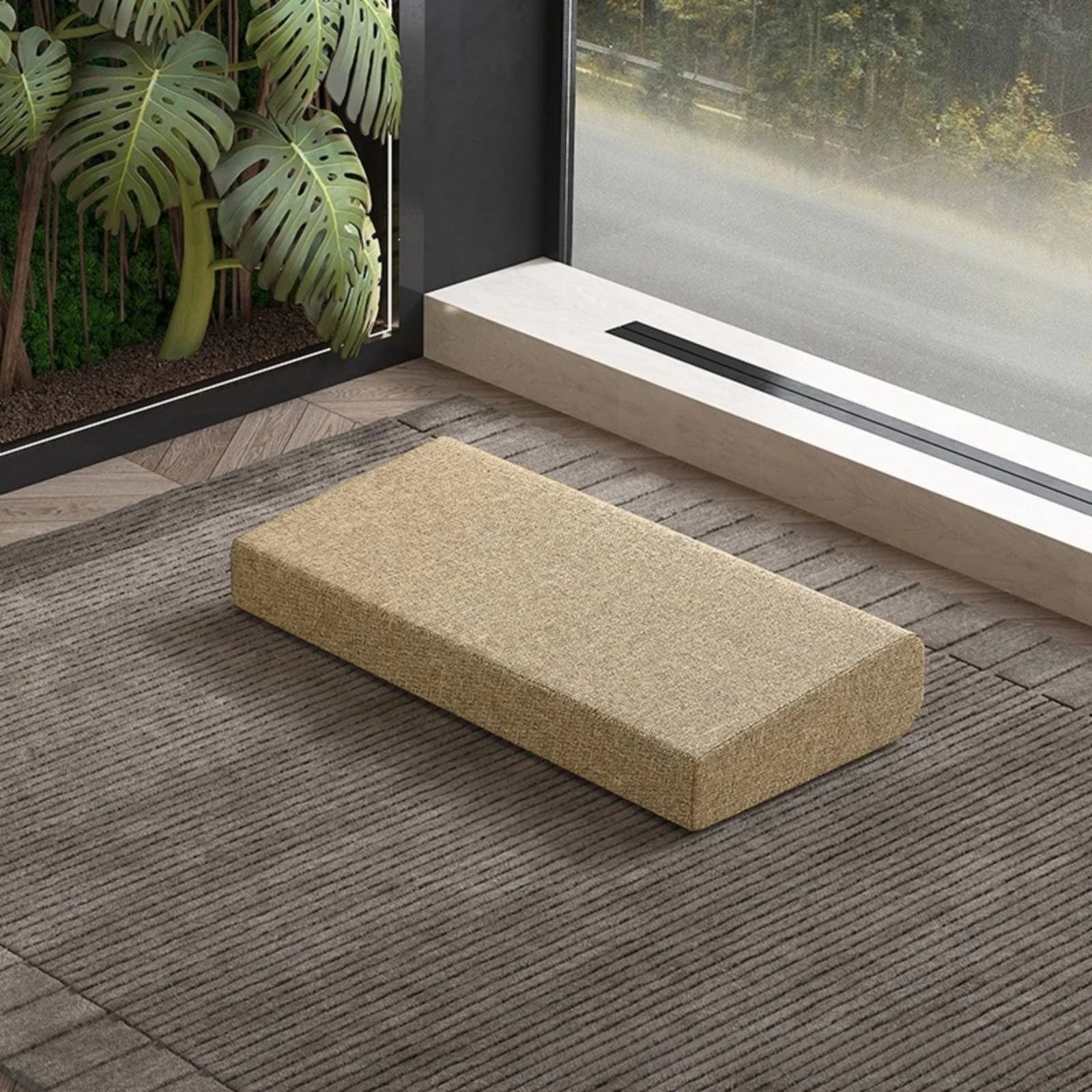 Sloped Meditation Cushion Textured Meditation Cushion Floor Pillow Ergonomic Support Portable