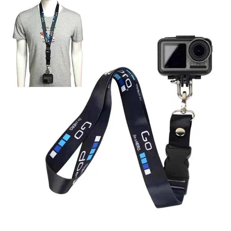 Cordino per tracolla per Gopro Hero 13 12 11 10 8 Action Sports Camera Corda staccabile con fibbia a sgancio rapido Accessori