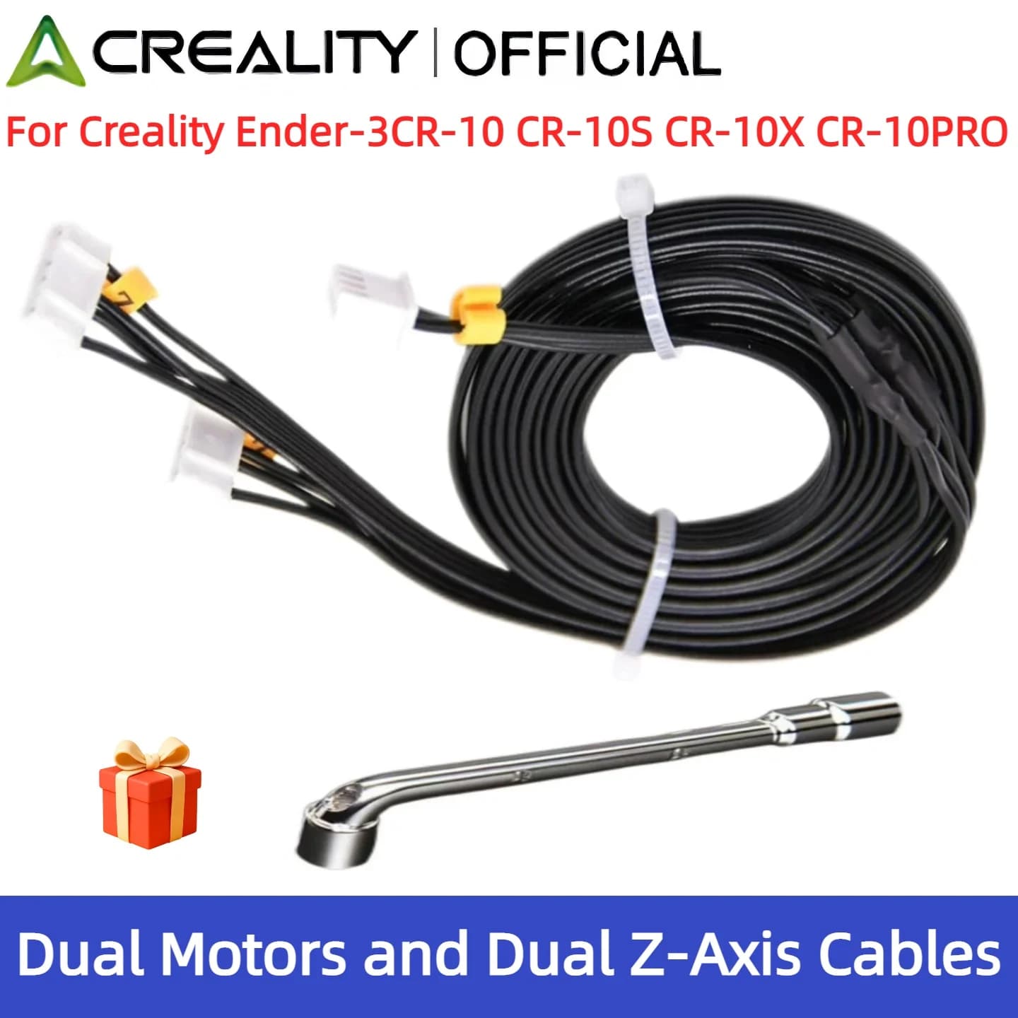 Per accessori per stampante 3D Creality Ender-3 serie CR-10 per Ender-3: cavi per motori passo-passo a doppio asse Z, 1,5 metri di lunghezza