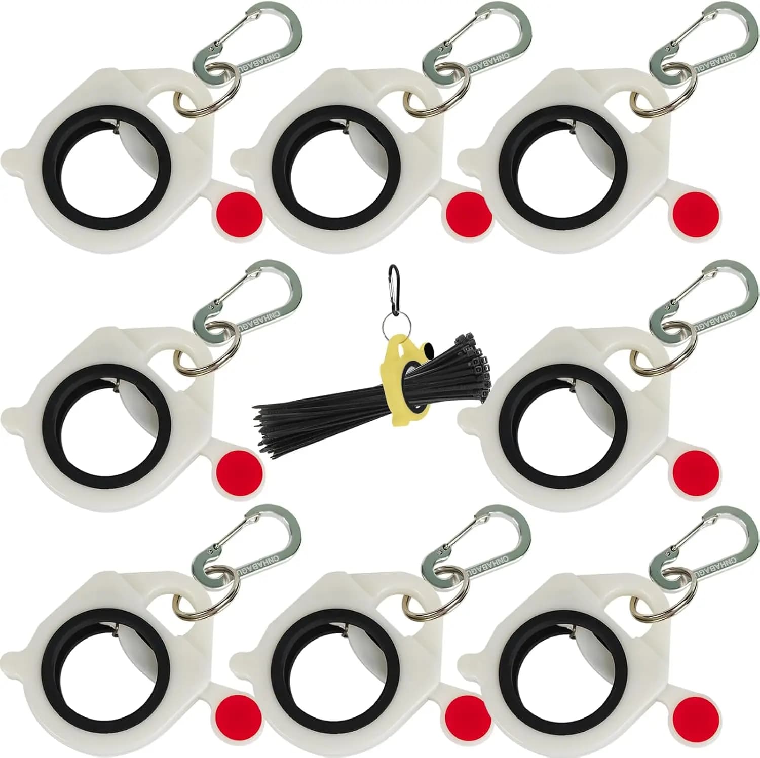 Organizzatore per fascette per cavi Porta fascette per cavi in plastica fluorescente Porta fascette per cavi portatili Organizzatore per fascette per cavi elettrici