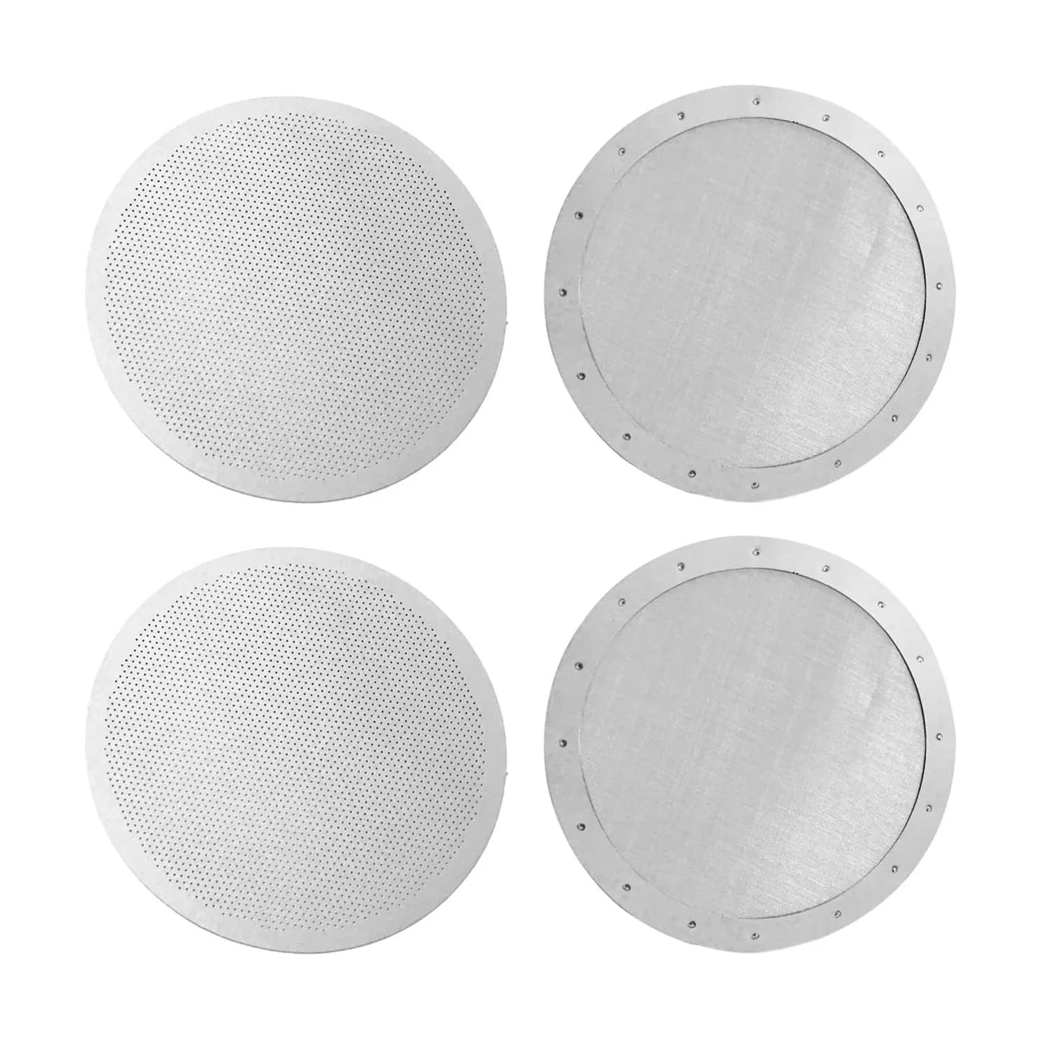 100Pcs Premium Stainless Steel Metal Mesh Reusable Coffee Filters For AeroPress Go coffee press, Old/New Aerobie Coffee Makers