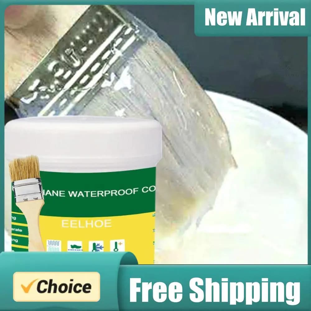 Colla Impermeabilizzante Anti-Perdite per WC 30/100/300g con Pennello, Agente Impermeabilizzante per Casa, Tetto e Bagno