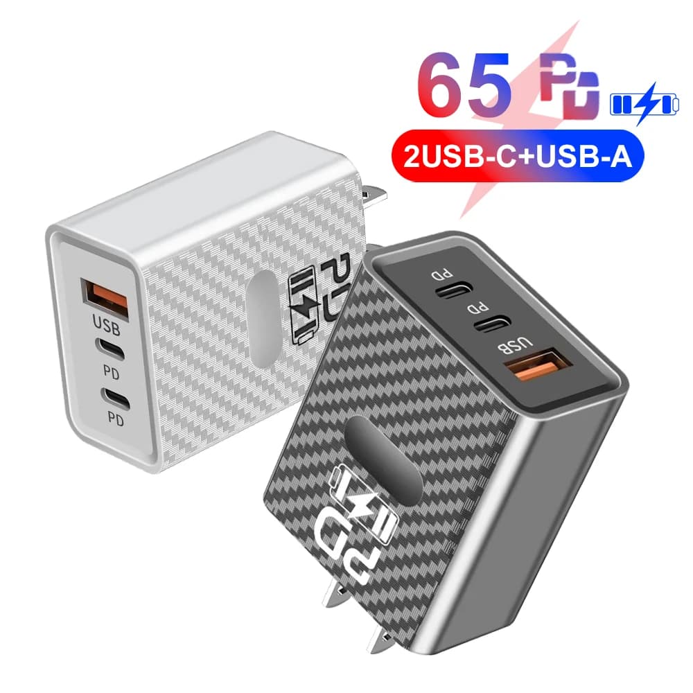 Caricabatterie totale 45W USB PD tipo C ricarica rapida Muti 3 porte adattatore per telefono cellulare per iPhone 15 Pro Max Samsung Xiaomi Huawei